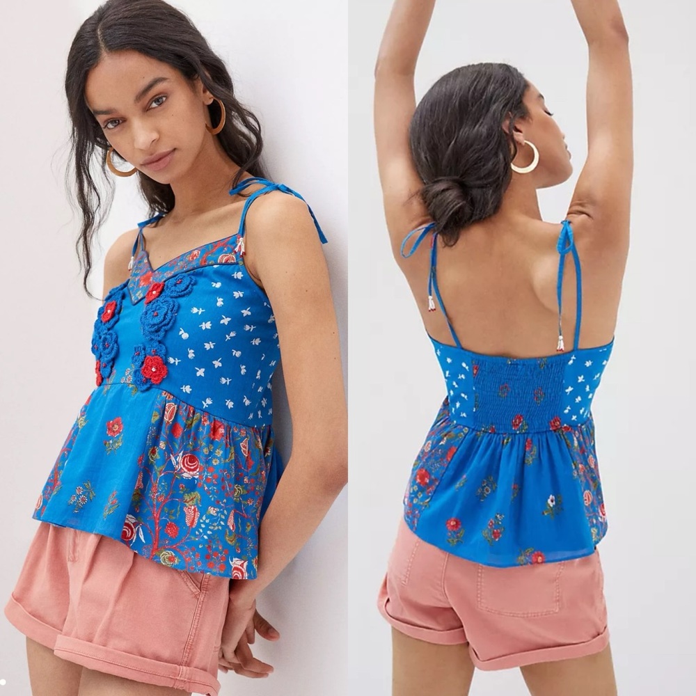 Nikasha Floral Crochet Babydoll Tank